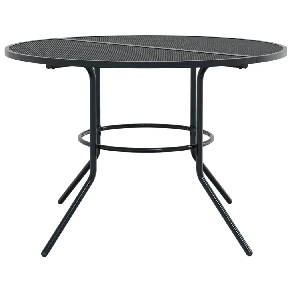 Stackable Garden Chair Set Anthracite Powder-coated Steel 5 Piece