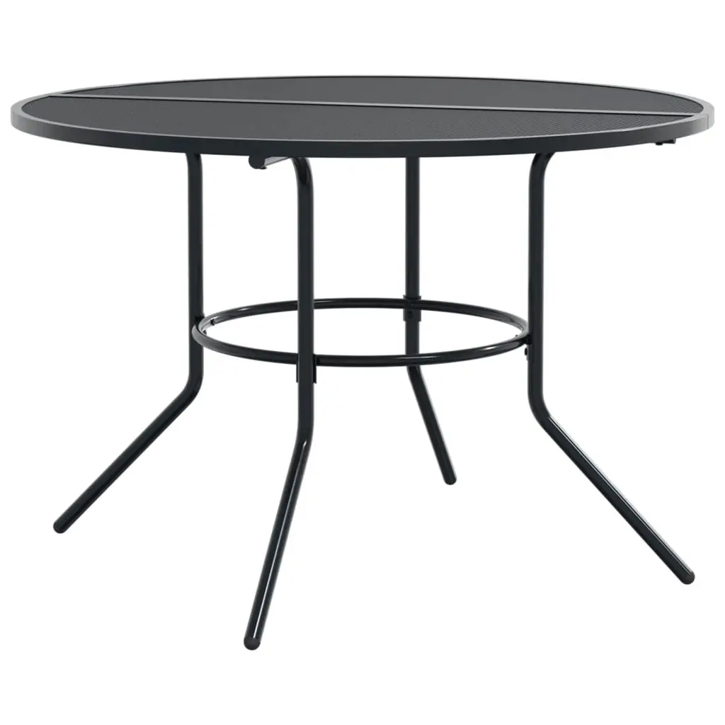 Stackable Garden Chair Set 7 Piece Powder-coated Steel Frame Mesh Table