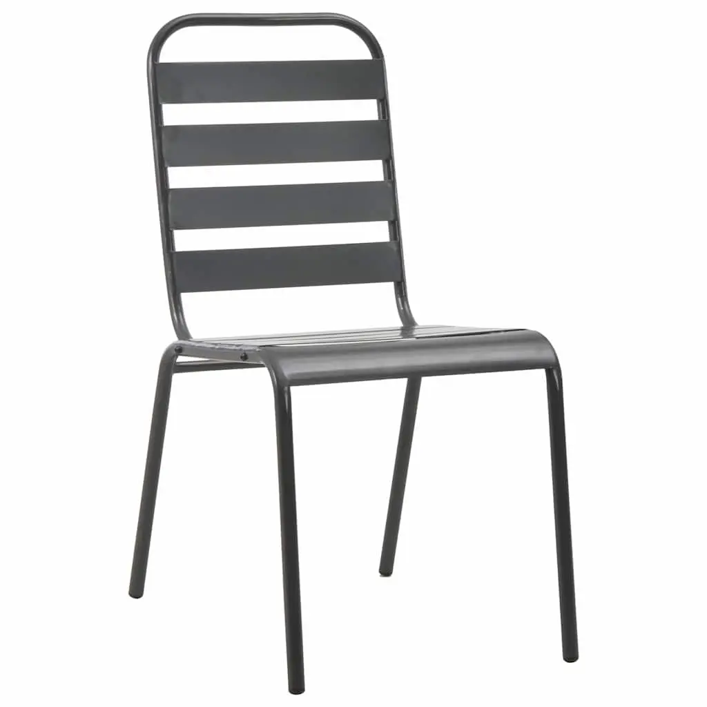 Stackable Garden Chair Set 5 Piece Outdoor Furniture Anthracite
