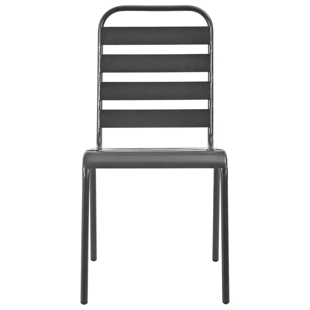 Stackable Garden Chair Set 5 Piece Outdoor Furniture Anthracite