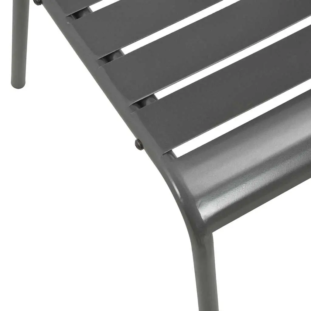 Stackable Garden Chair Set 5 Piece Outdoor Furniture Anthracite