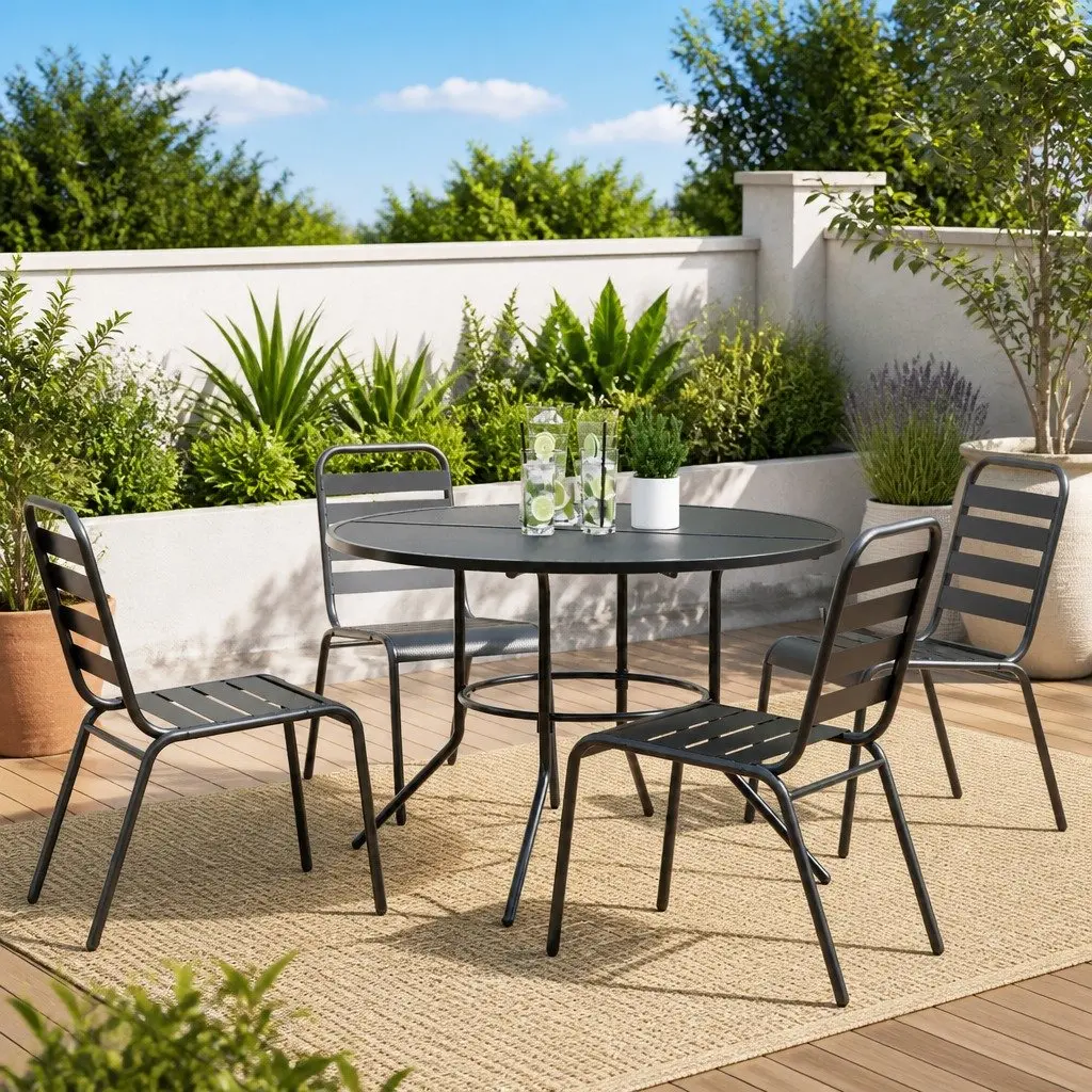 5-Piece Stackable Garden Chair Set