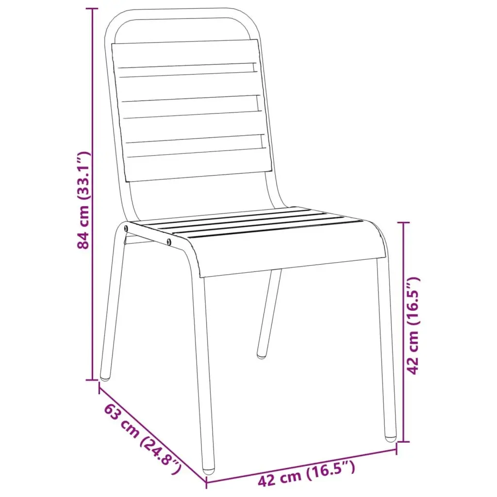 5-Piece Stackable Garden Chair Set
