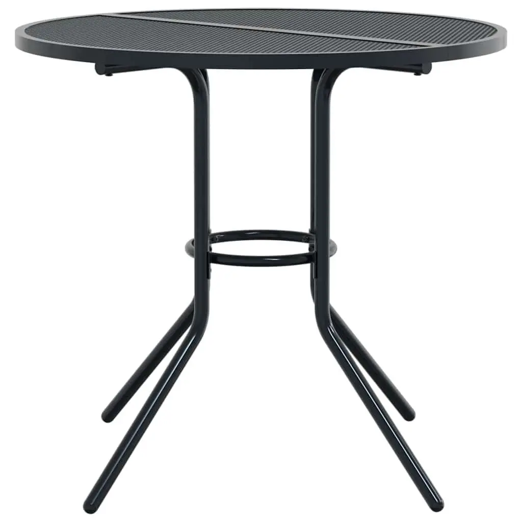 Stackable Garden Chair Set Anthracite 5 Piece Outdoor Patio Dining Furniture
