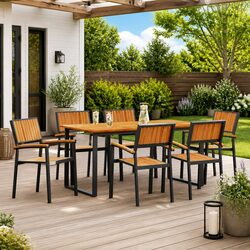 Your 7-Piece Black Outdoor Dining Set Awaits