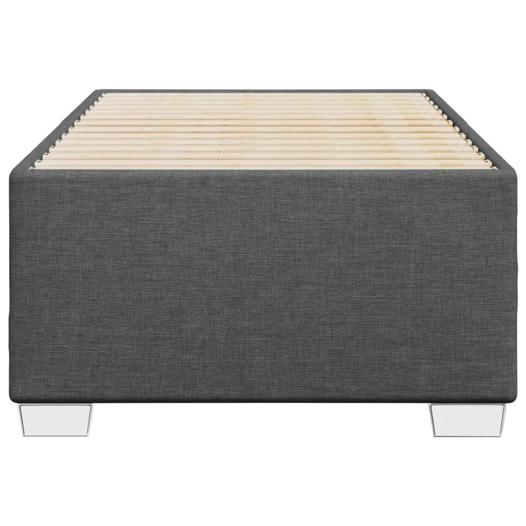 Bed Frame Slatted Base Grey Fabric 90x190 cm Bedroom Furniture