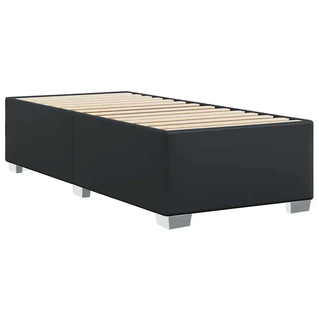 Bed Frame Faux Leather Upholstered Black 90x190 cm