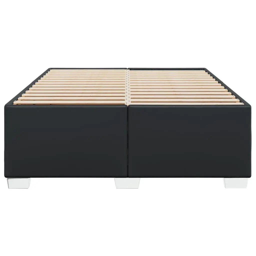 Black Faux Leather Queen Bed Frame
