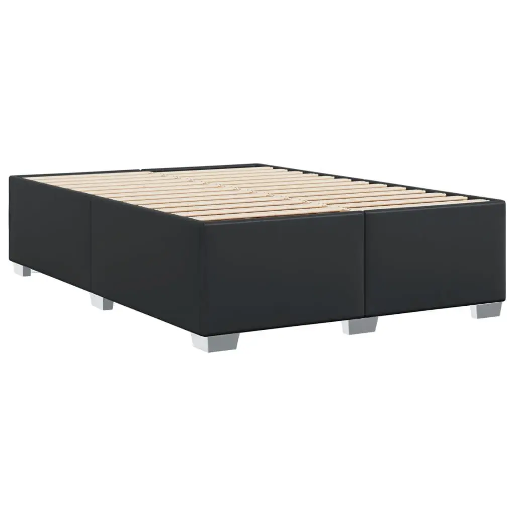 Black Faux Leather Queen Bed Frame
