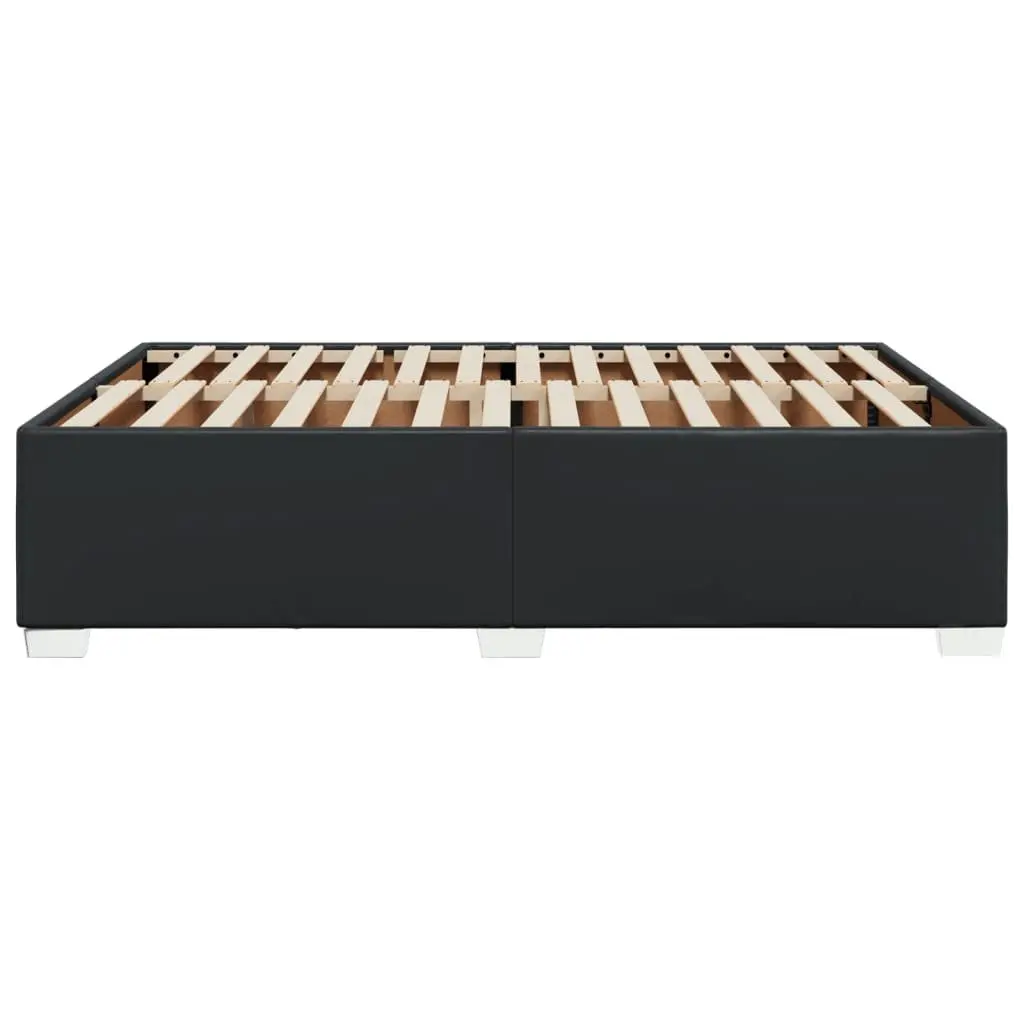 Black Faux Leather Queen Bed Frame