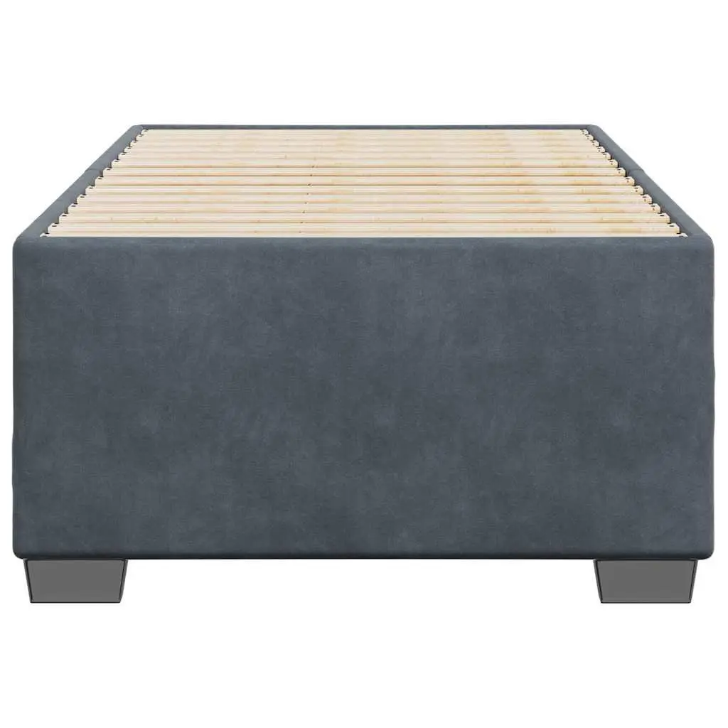 Bed Frame Grey Velvet Upholstery 90x190 cm