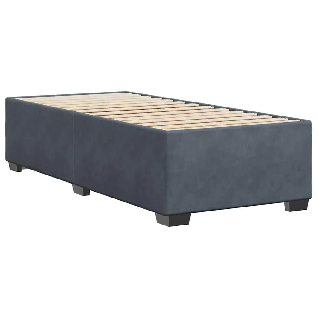 Bed Frame Grey Velvet Upholstery 90x190 cm