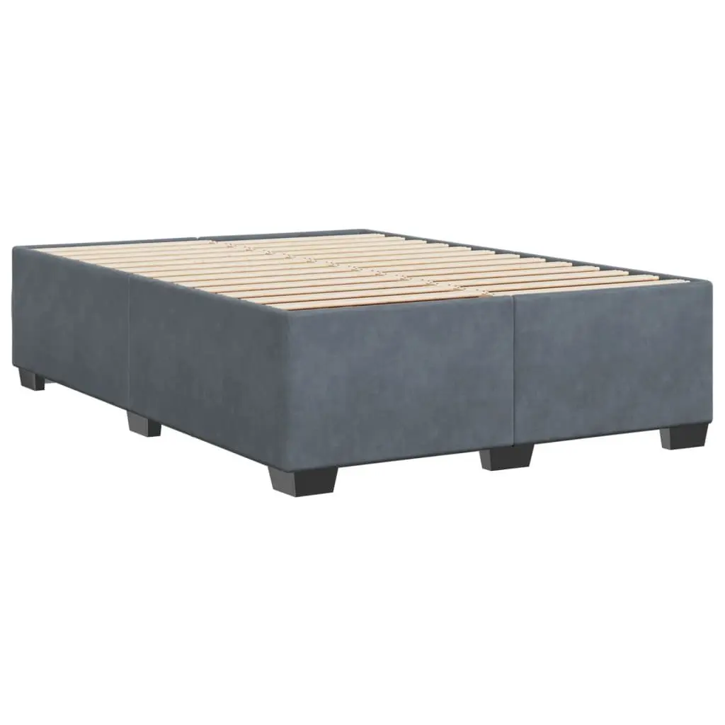 Dark Grey Velvet Queen Bed Frame
