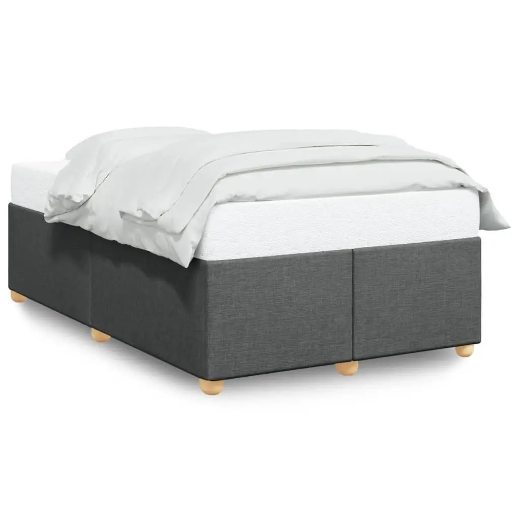 Double Bed Frame Grey Fabric Upholstered Size