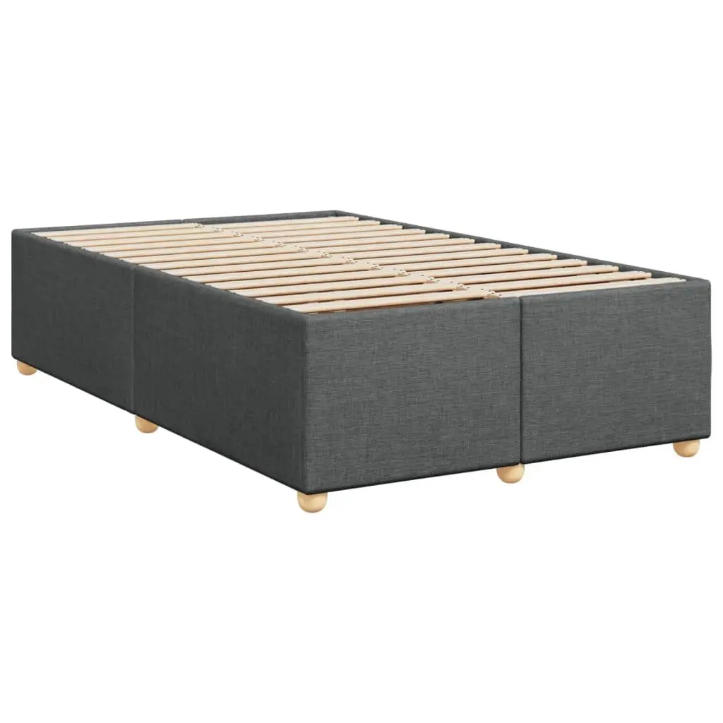 Double Bed Frame Grey Fabric Upholstered Size