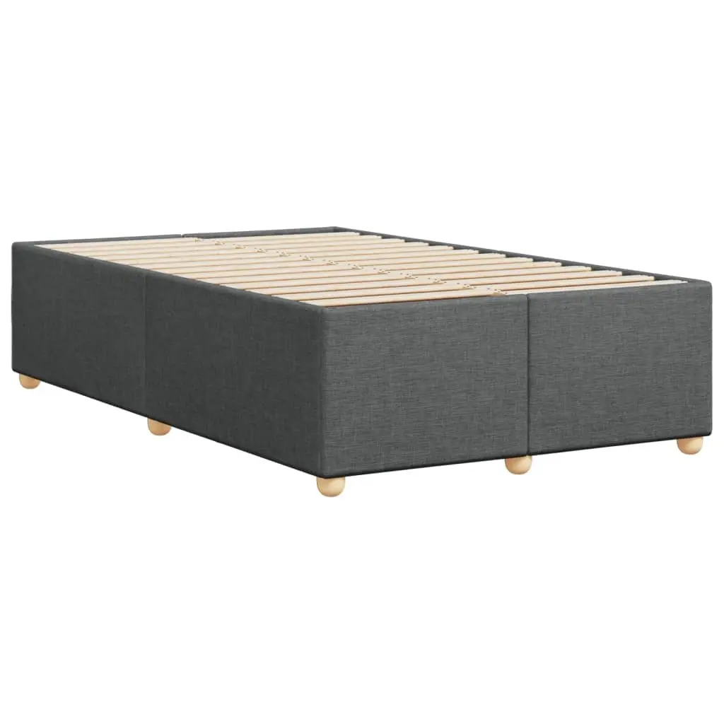 Double Bed Frame Grey Fabric Upholstered Size