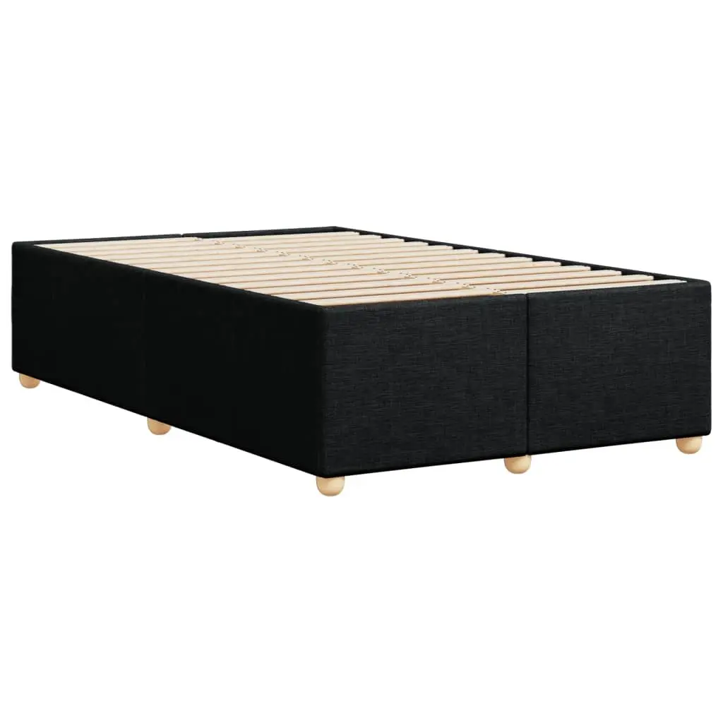 Double Bed Frame Black Fabric Upholstered Size