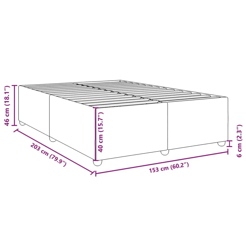 Queen Bed Frame Grey Fabric Upholstered Bedroom Furniture with Slats Support