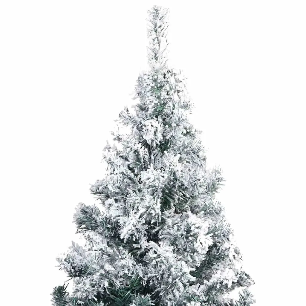 Artificial Christmas Tree Flocked Snow Green 300cm PVC Branches Adjustable