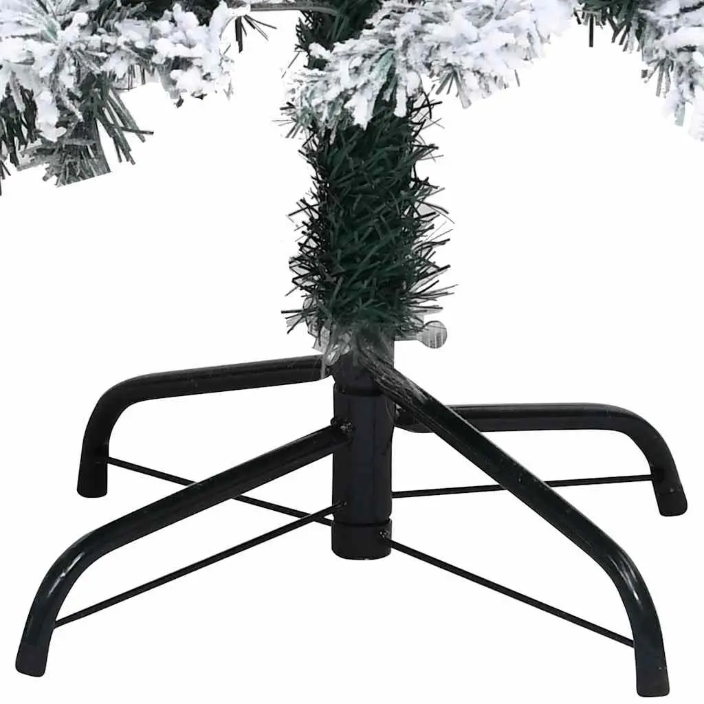 Artificial Christmas Tree Flocked Snow Green 300cm PVC Branches Adjustable