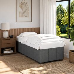Friendly Dark Grey Bed Frame 90x190 cm for Your Space