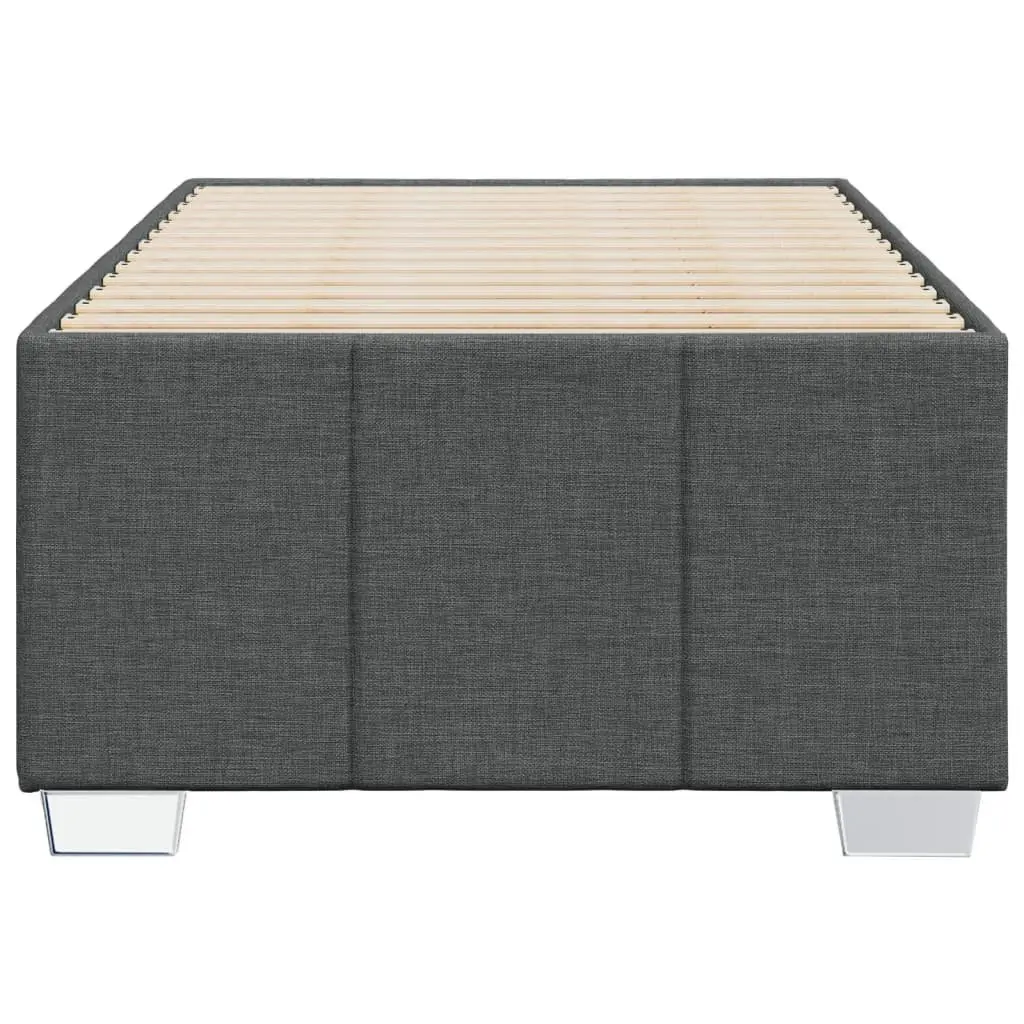 Bed Frame Dark Grey Fabric 90x190 cm
