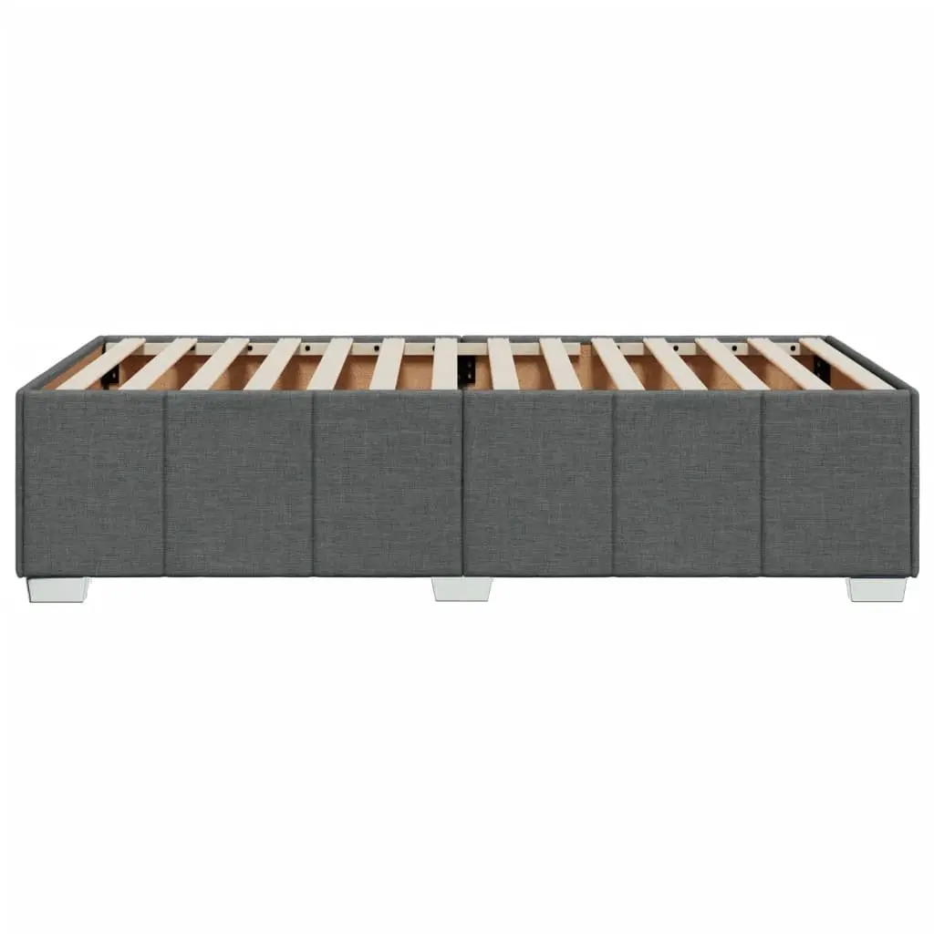 Bed Frame Dark Grey Fabric 90x190 cm
