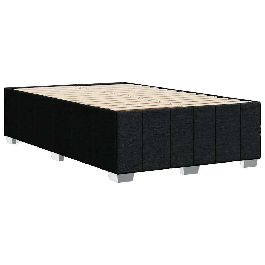 Black Fabric Double Bed Frame