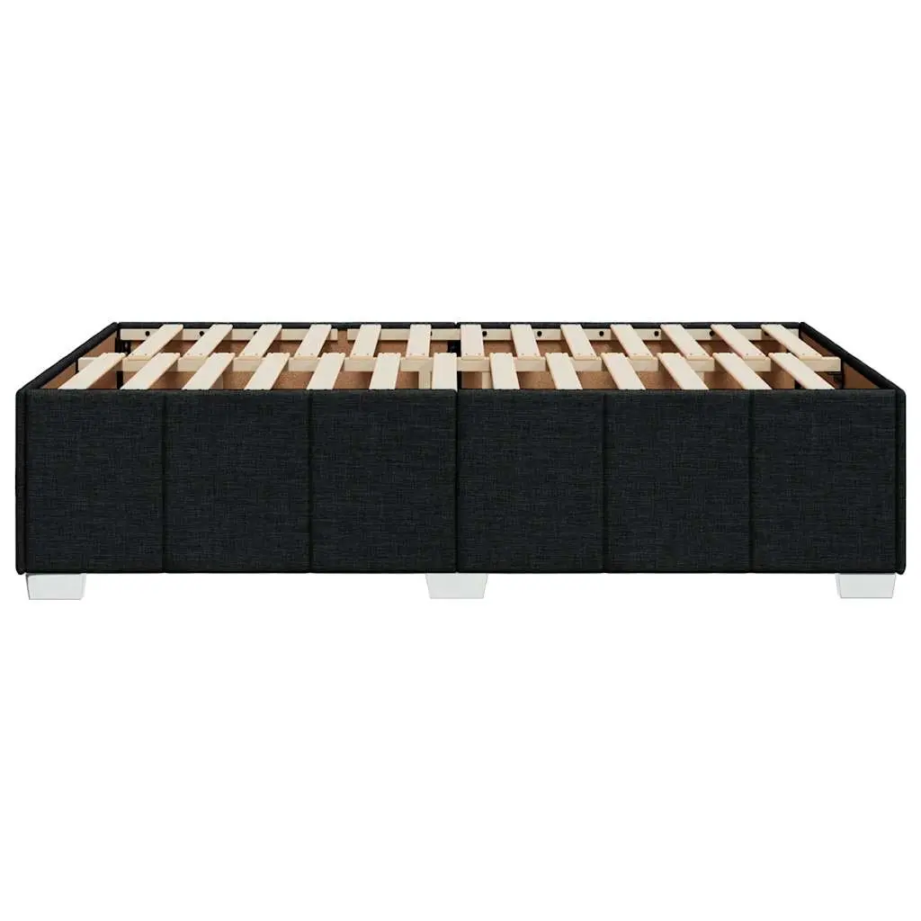 Black Fabric Double Bed Frame