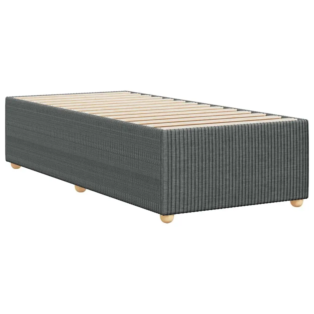 King Single Bed Frame Dark Grey Velvet Fabric