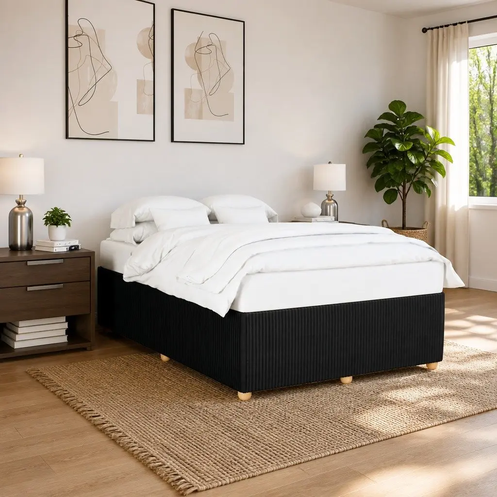 Black Velvet Double Bed Frame