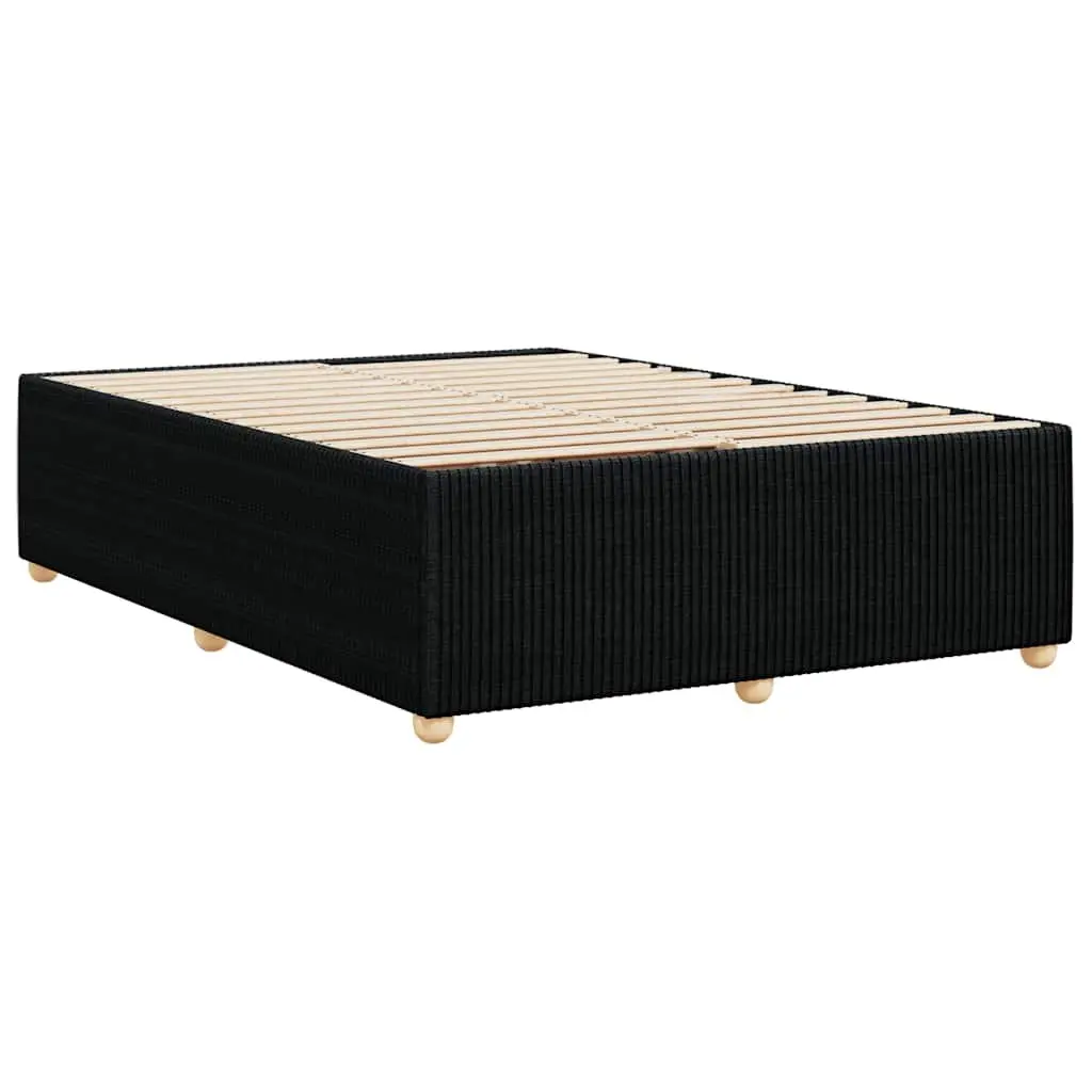 Queen Bed Frame Black Velvet Fabric with Slats Support