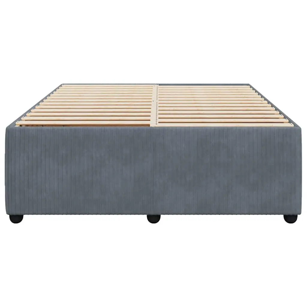 Grey Velvet Queen Bed Frame