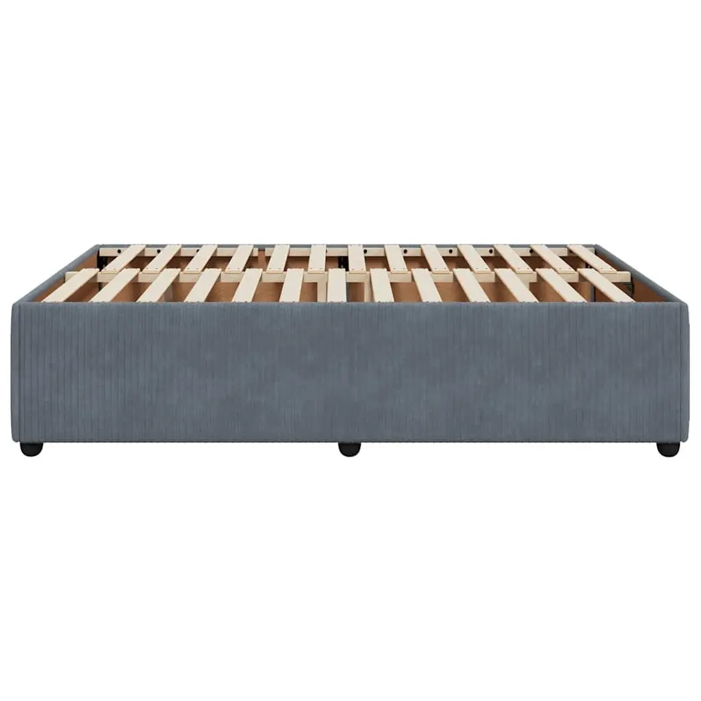 Grey Velvet Queen Bed Frame