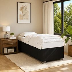 Box Spring Bed with Pocket Spring Mattress King Single Fabric Upholstered Frame