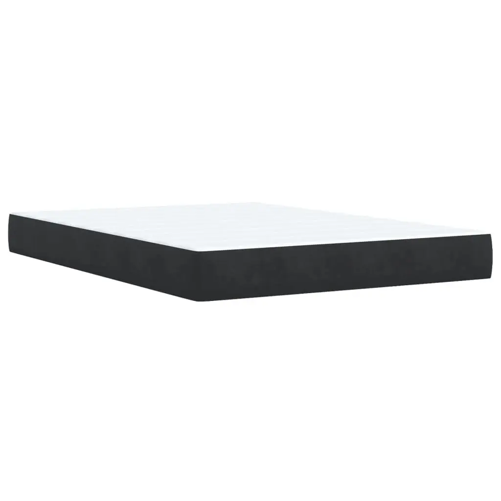 Queen Box Spring Bed Velvet Grey Pocket Sprung Mattress
