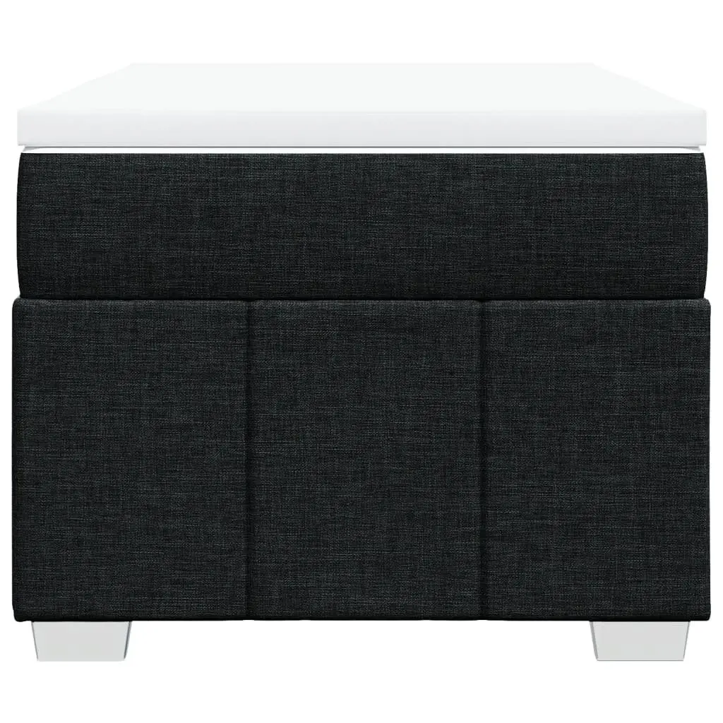 Pocket Spring Mattress Bed Frame King Single Black Fabric with Slatted Base