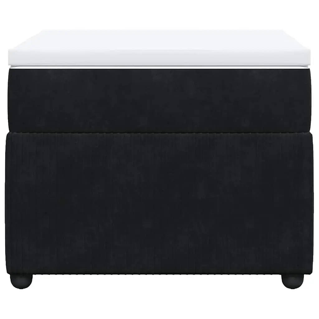 King Single Bed Frame Velvet with Pocket Spring Mattress and Mattress Topper