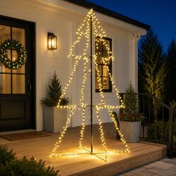 Versatile Indoor/Outdoor Christmas Cone Tree with 300 LEDs