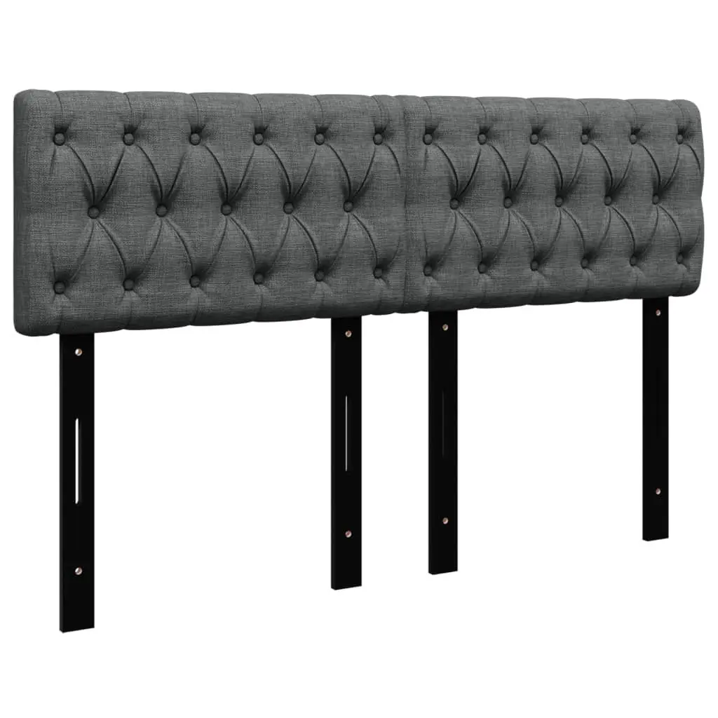 Double Box Spring Bed Pocket Sprung Mattress Black Fabric Frame Double Size