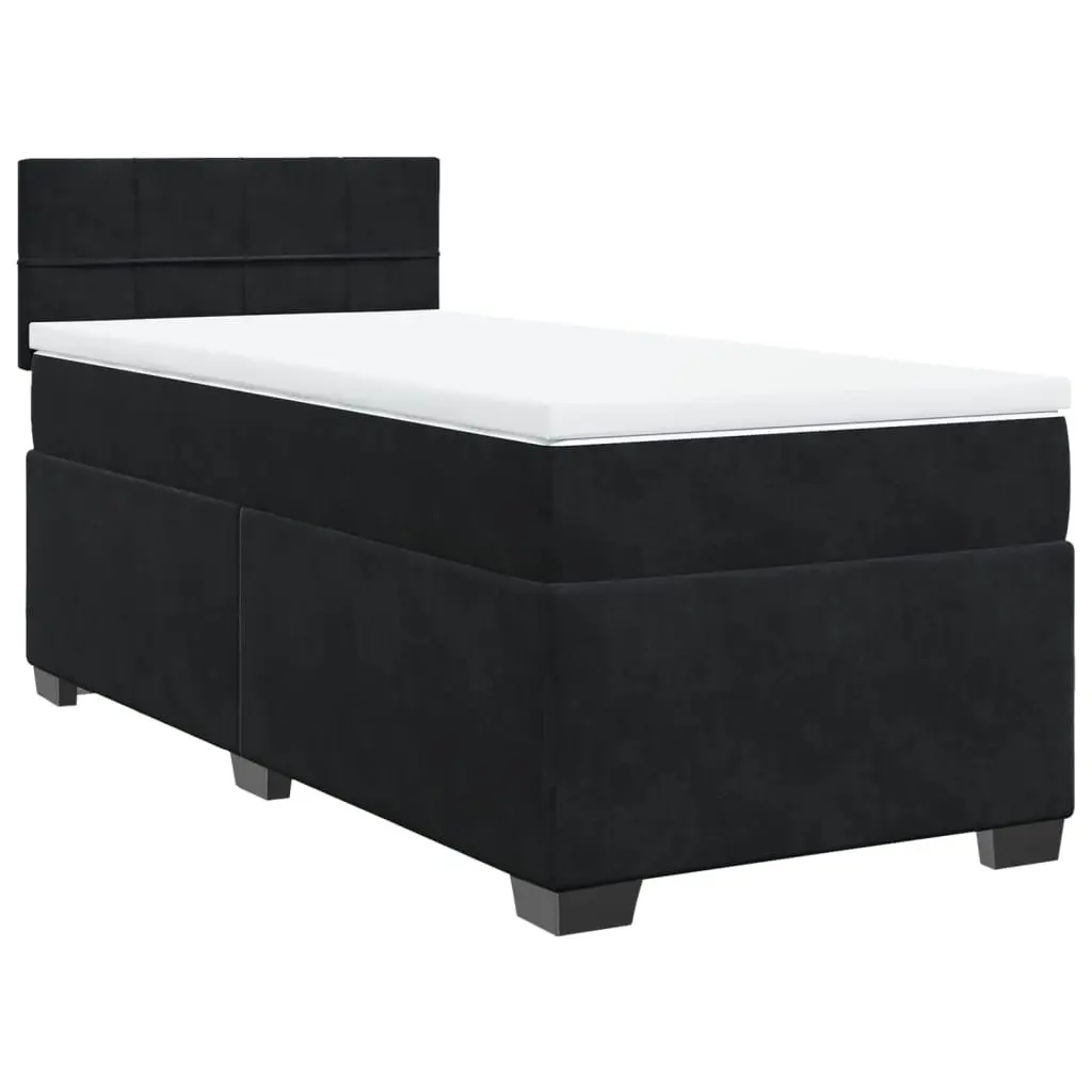 Velvet Upholstered Box Spring Bed