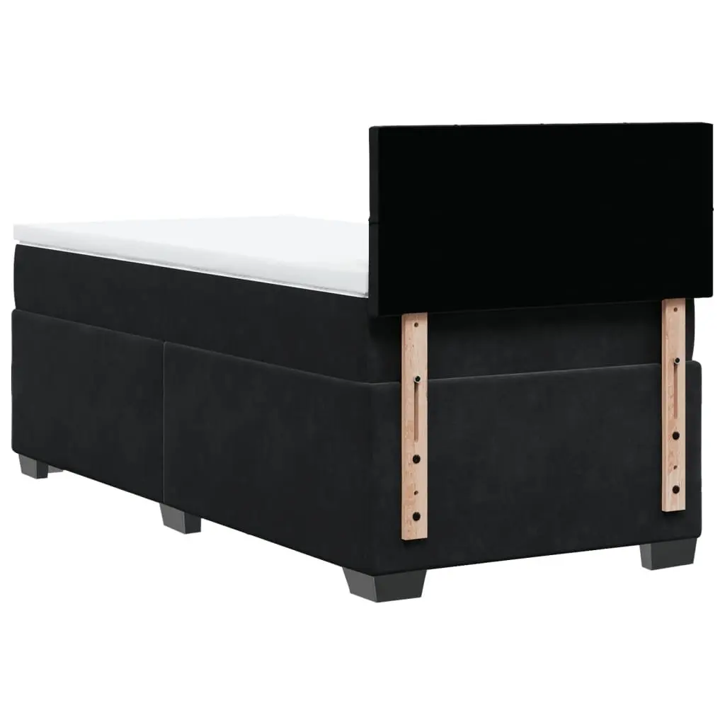 Velvet Upholstered Box Spring Bed