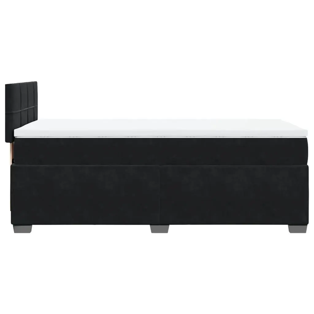 Velvet Upholstered Box Spring Bed