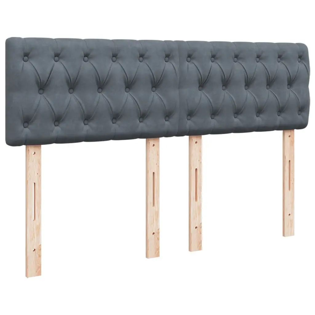 Box Spring Bed with Pocket Mattress Queen Size Velvet Upholstered Frame Slats