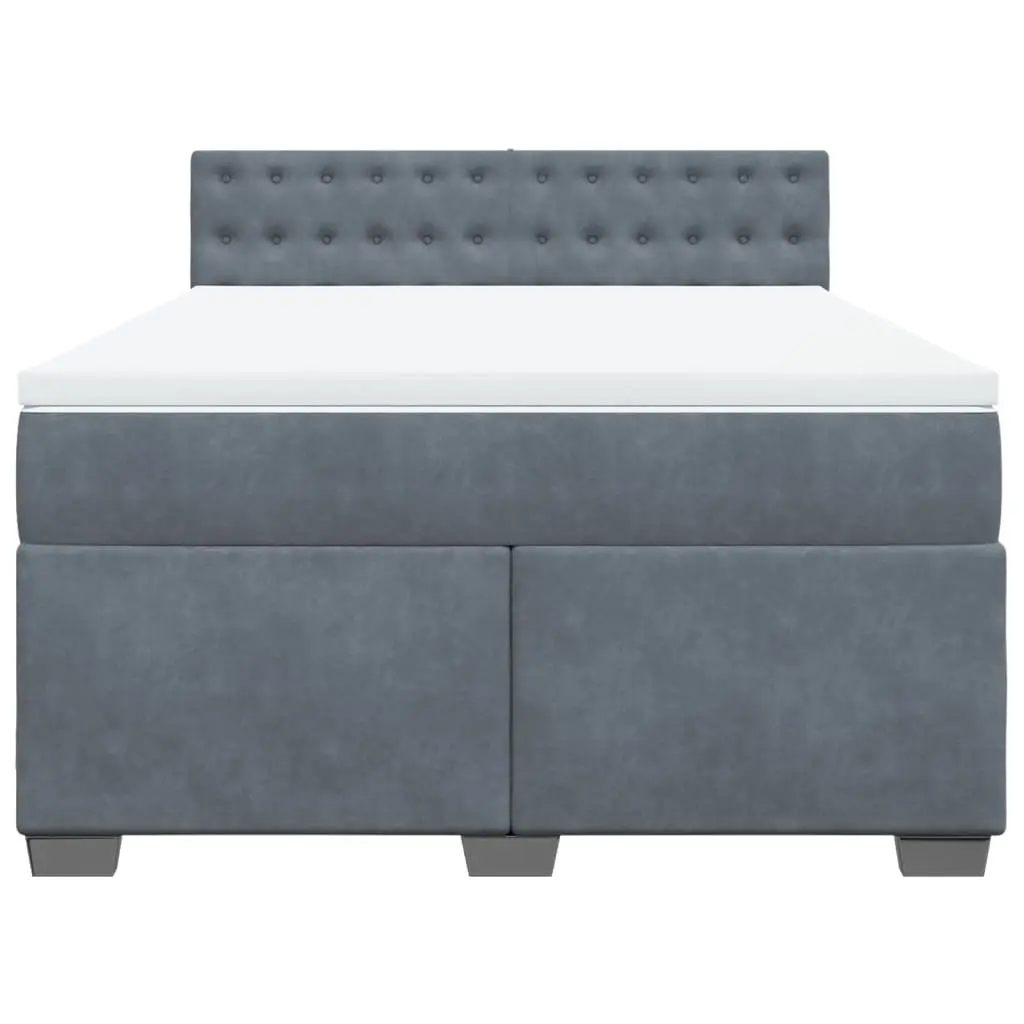 Queen Velvet Upholstered Bed