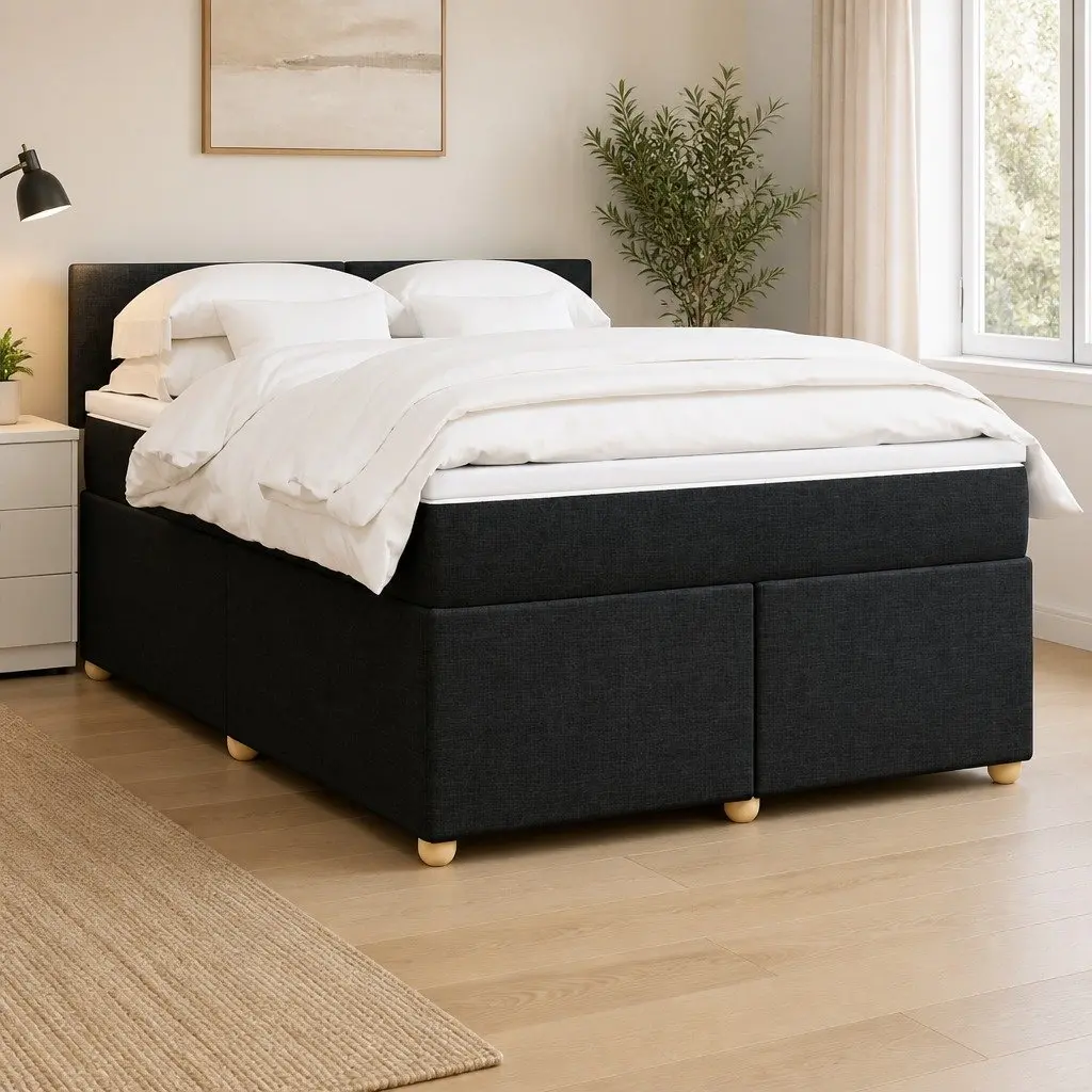 Double Box Spring Bed with Pocket Spring Mattress