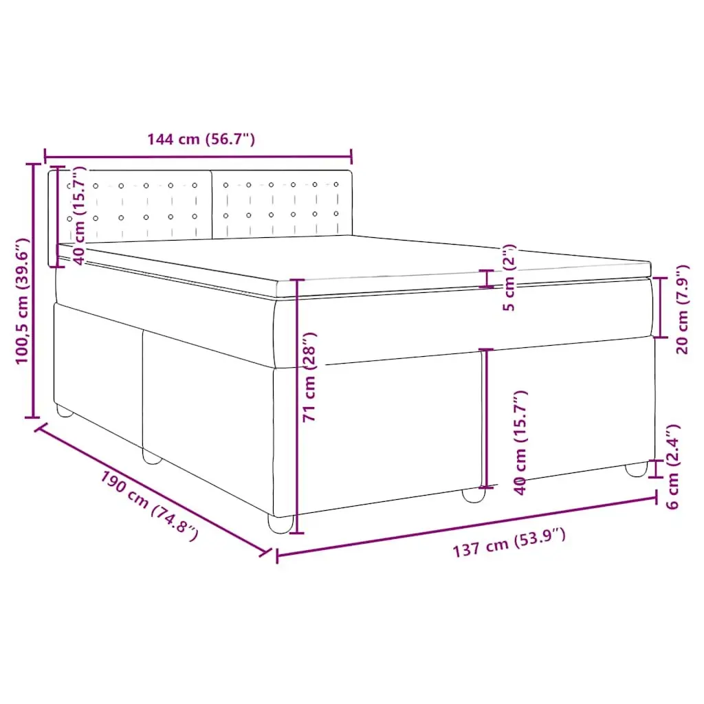 Double Box Spring Bed with Pocket Springs