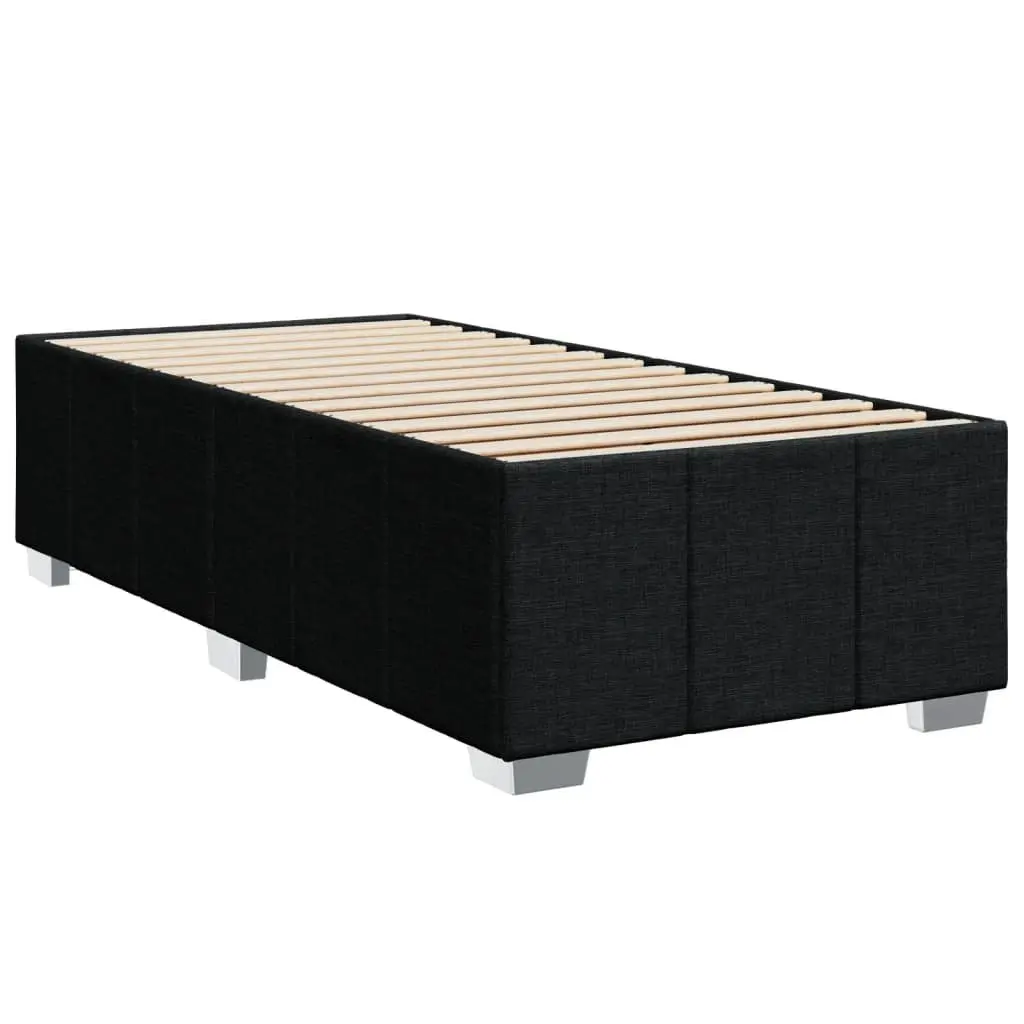 Box Spring Bed Pocket Spring Mattress King Single Black Fabric Frame