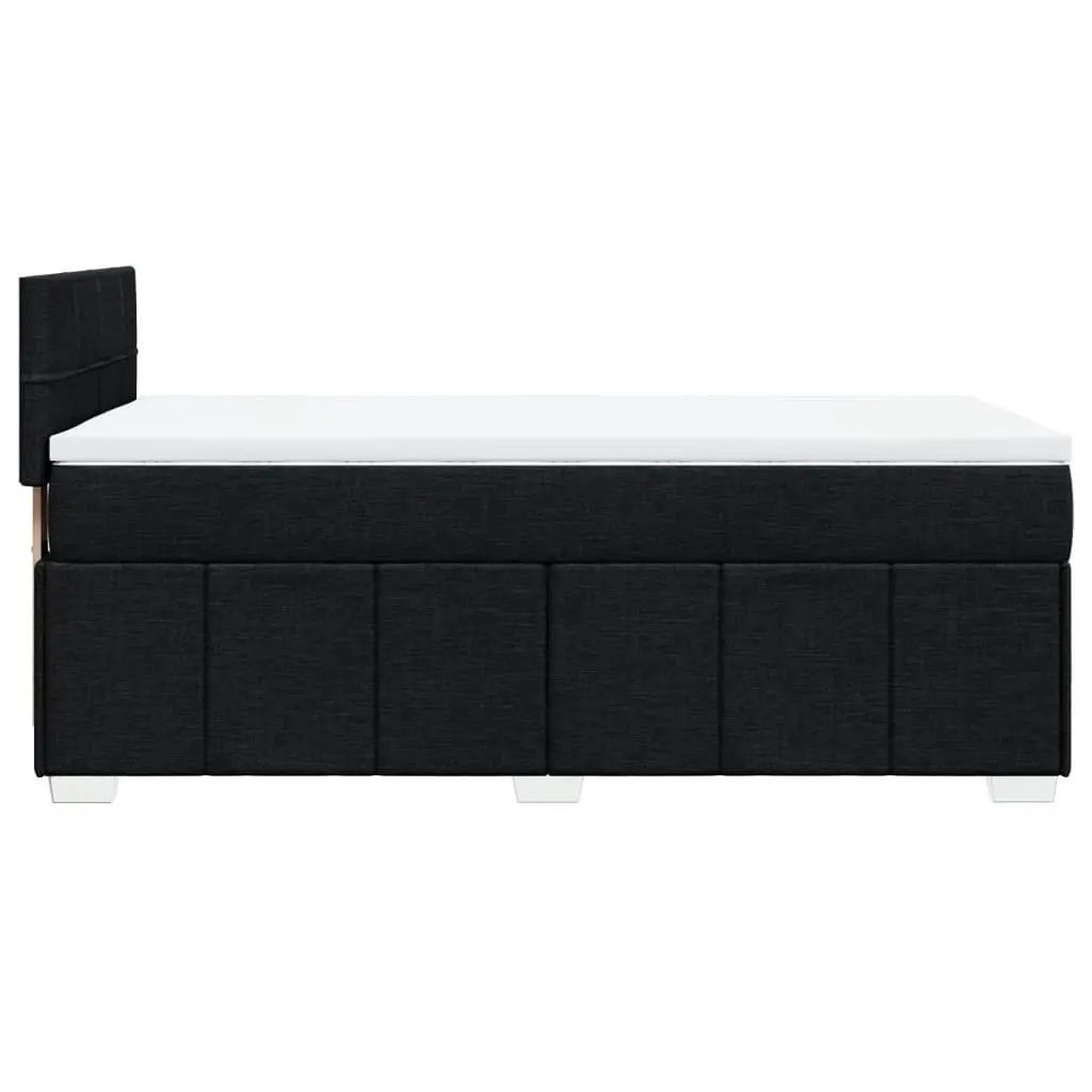 Box Spring Bed Pocket Spring Mattress King Single Black Fabric Frame