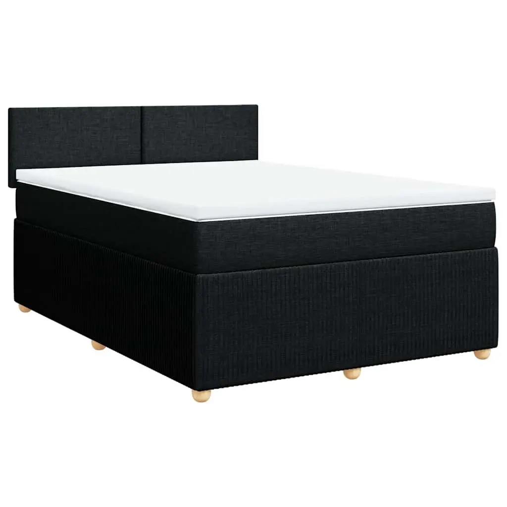 Double Bed Pocket Spring Mattress with Black Fabric Frame
